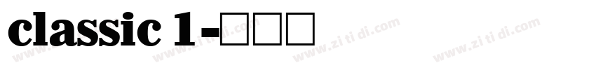 classic 1字体转换